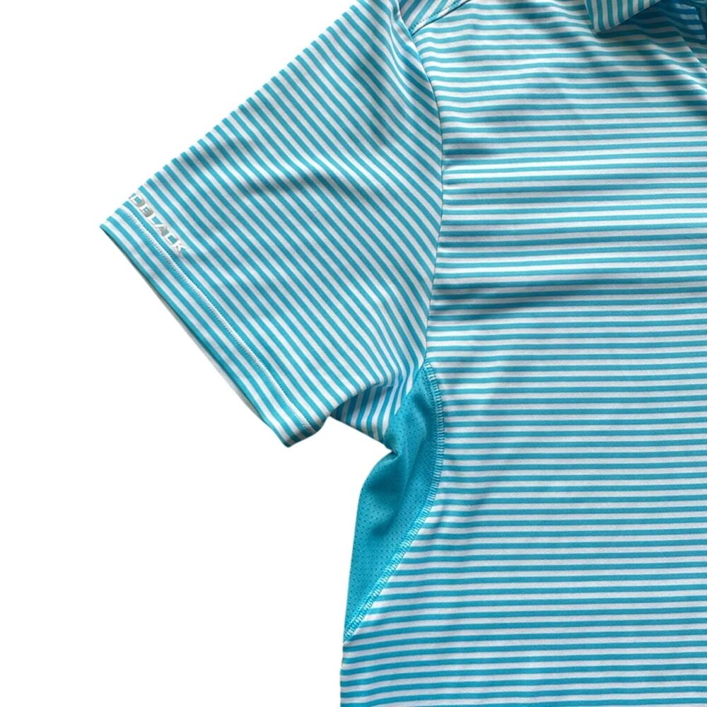 UNDER ARMOUR Striped Polo Shirt Mens Sz Large Blue White Golf - Picture 4 of 6